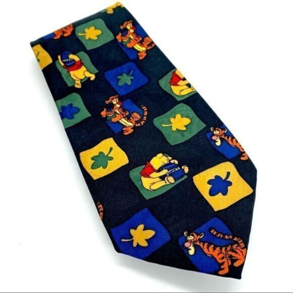 Vintage Winnie The Pooh Tigger Picasso Handmade Silk Necktie